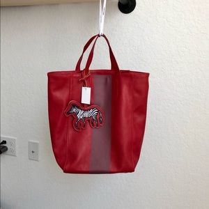 Saks Fifth Avenue Leather Tote Bag
